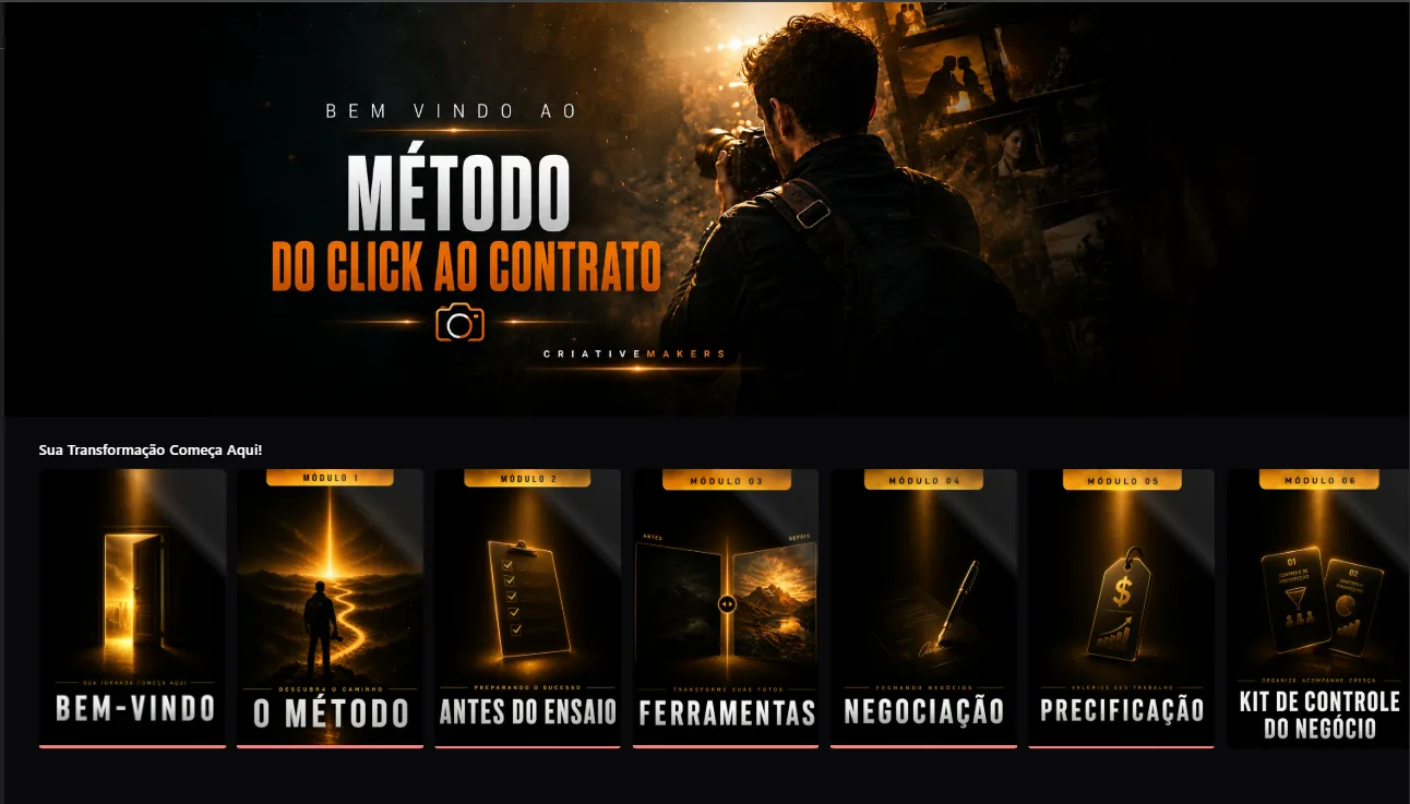 Área de membros do Do Click ao Contrato